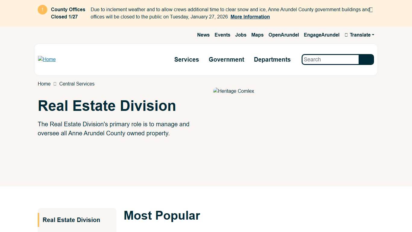 Real Estate Division Anne Arundel County Government